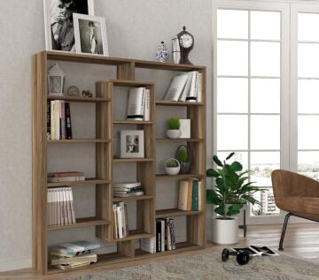 Dekorister Ample Kitaplık Ceviz