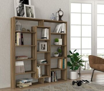 Dekorister Ample Kitaplık Ceviz