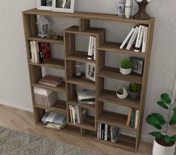 Dekorister Ample Kitaplık Ceviz