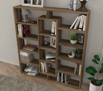 Dekorister Ample Kitaplık Ceviz