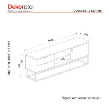 Dekorister Dolores Tv Ünitesi Antrasit - Safir