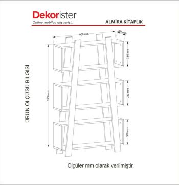 Dekorister Almira Kitaplık Beyaz