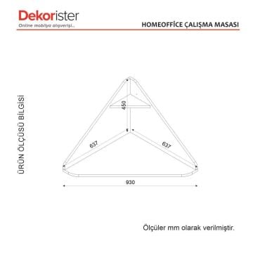 Dekorister Homeoffice Köşe Çalışma Masası Beyaz