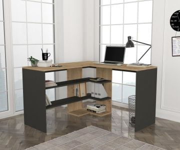 Dekorister Stylo Çalışma Masası Safir - Antrasit