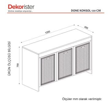 Dekorister Done Konsol Beyaz-Rebab - 120 cm