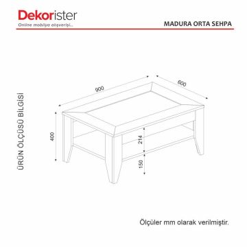 Dekorister Madura Orta Sehpa Safir - Hazeran