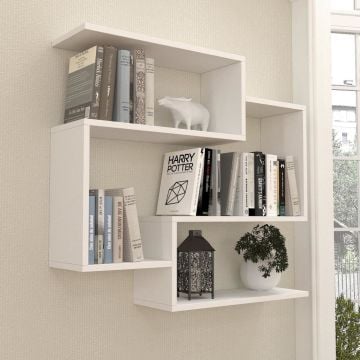 Dekorister Porto Duvar Rafları Beyaz
