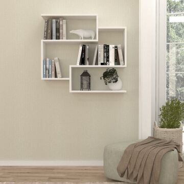 Dekorister Porto Duvar Rafları Beyaz
