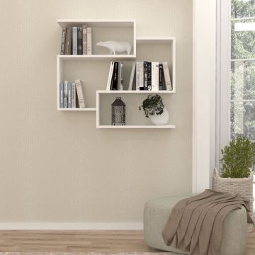 Dekorister Porto Duvar Rafları Beyaz