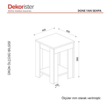 Dekorister Done Yan Sehpa Beyaz-Rebab