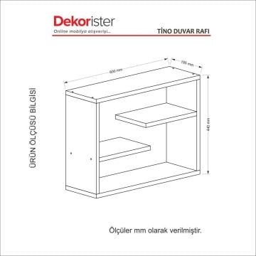 Dekorister Tino Duvar Rafı Beyaz