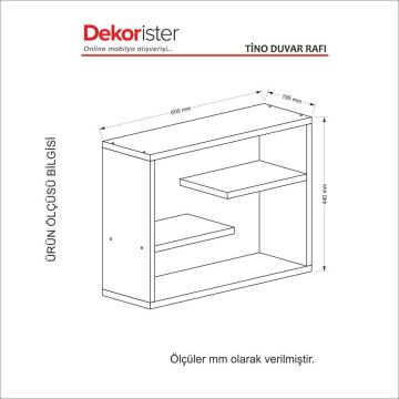 Dekorister Tino Duvar Rafı Ceviz