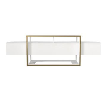 Dekorister Bianco Tv Sehpası Beyaz - Gold