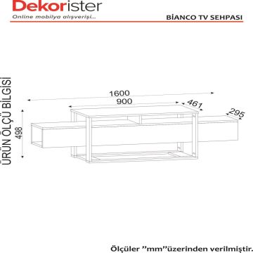Dekorister Bianco Tv Sehpası Beyaz - Gold