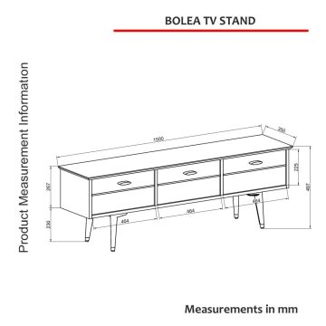 Dekorister Bolea Tv Stand Senkronsiyah - Bona