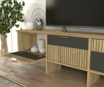 Dekorister Poleth Tv Stand Safir - Antrasit - Bona