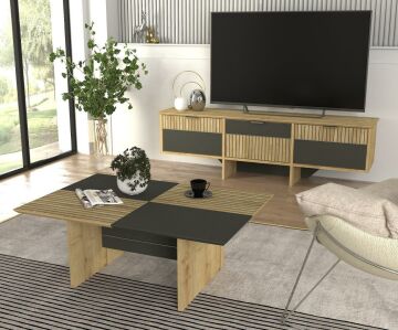 Dekorister Poleth Tv Stand Safir - Antrasit - Bona