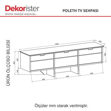 Dekorister Poleth Tv Stand Safir - Antrasit - Bona
