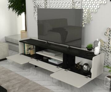 Dekorister Rogan Tv Stand Kumtaşı - Senkronsiyah