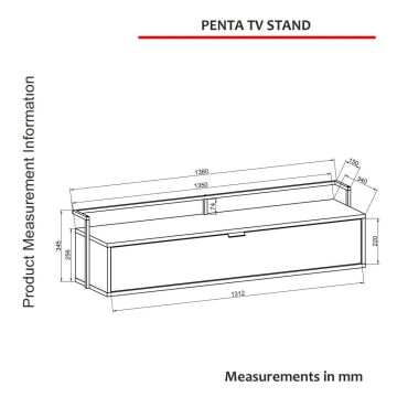 Dekorister Penta Tv Stand Sepet