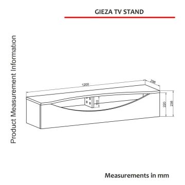 Dekorister Gieza Tv Stand Siyah - Atlantik Çam