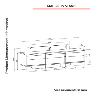 Dekorister Maggie Tv Stand Antrasit - Atlantik Çam