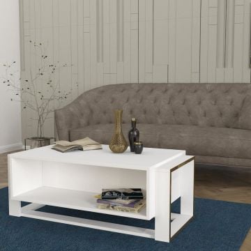 Dekorister Bianco Orta Sehpa Beyaz - Gold