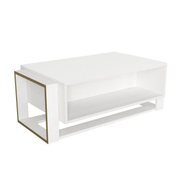 Dekorister Bianco Orta Sehpa Beyaz - Gold