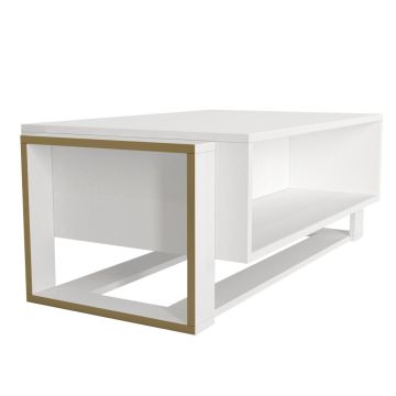 Dekorister Bianco Orta Sehpa Beyaz - Gold