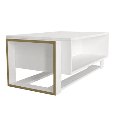 Dekorister Bianco Orta Sehpa Beyaz - Gold
