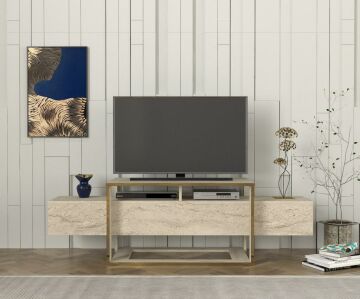 Dekorister Bianco Tv Sehpası Traverten