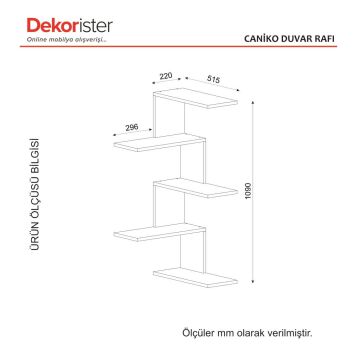 Dekorister Caniko Köşe Duvar Rafı Traverten