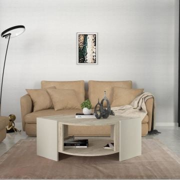 Dekorister Exclusive Marbel Orta Sehpa Kumtaşı-Traverten