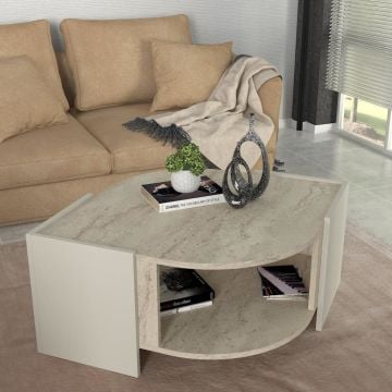 Dekorister Exclusive Marbel Orta Sehpa Kumtaşı-Traverten