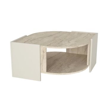 Dekorister Exclusive Marbel Orta Sehpa Kumtaşı-Traverten