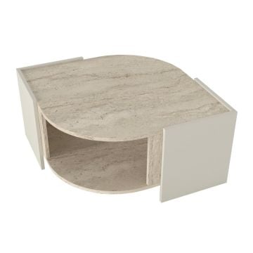 Dekorister Exclusive Marbel Orta Sehpa Kumtaşı-Traverten
