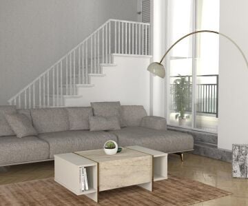 Dekorister Exclusive Veyron Orta Sehpa Kumtaşı-Traverten