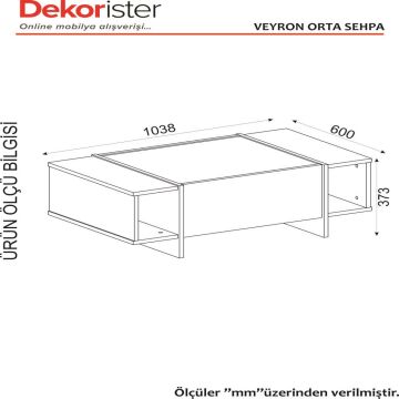 Dekorister Exclusive Veyron Orta Sehpa Kumtaşı-Traverten