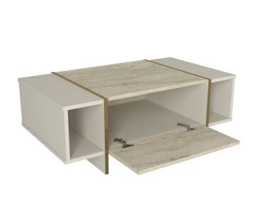 Dekorister Exclusive Veyron Orta Sehpa Kumtaşı-Traverten