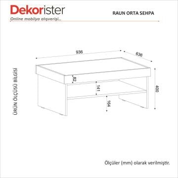 Dekorister Raun Orta Sehpa Sepet - Antrasit