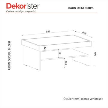 Dekorister Raun Orta Sehpa Sepet - Antrasit