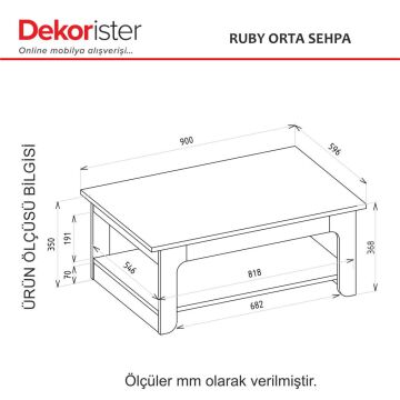 Dekorister Ruby Orta Sehpa Kumtaşı - Sepet