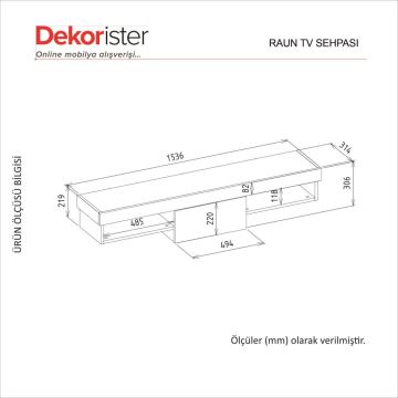 Dekorister Raun Tv Sehpası Sepet - Antrasit