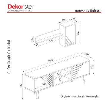 Dekorister Norma Tv Ünitesi Ceviz