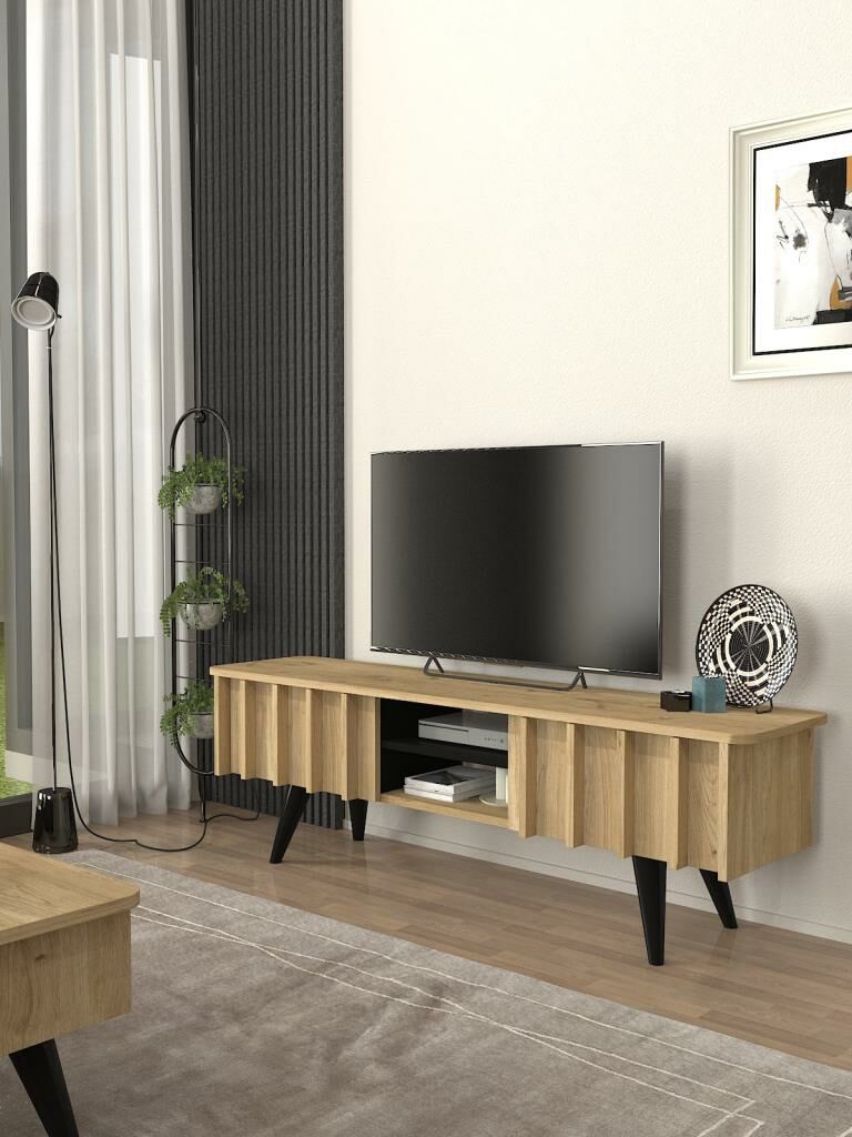 Dekorister Gemma TV Sehpası Sepet - Siyah