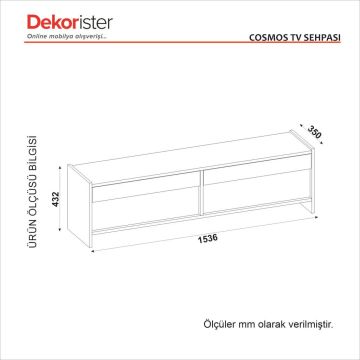Dekorister Cosmos Tv Sehpası Beyaz - Rota 150 cm