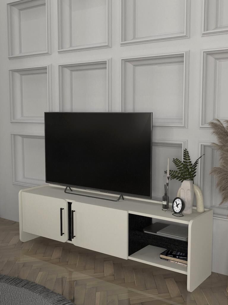 Dekorister Venera Tv Sehpası Kumtaşı - Senkronsiyah 150 cm