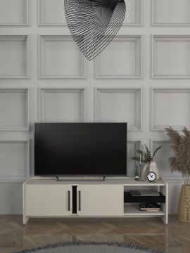 Dekorister Venera Tv Sehpası Kumtaşı - Senkronsiyah 150 cm
