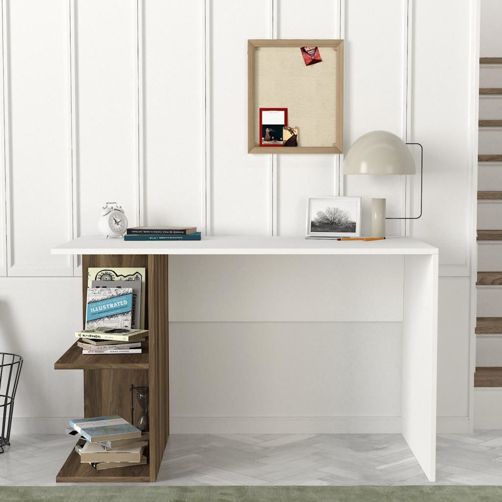 Dekorister Elegance Çalışma Masası Beyaz-Ceviz