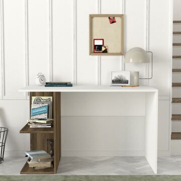 Dekorister Elegance Çalışma Masası Beyaz-Ceviz